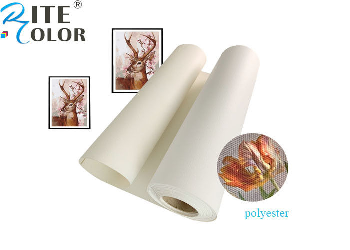 Geniş Format Sulu Mat Polyester Tuval Ruloları Boş Gerilmiş Inkjet Tuval Ruloları