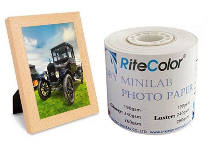 Inkjet Dijital RC Dry Minilab Fotoğraf Kağıdı Parlaklık 240gsm 4'' 5'' 6'' 8'' 10'' 12'' Rulo
