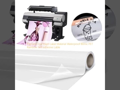 Pigment Dye Mürekkep Atışlı Etiket Malzemesi Su geçirmez 80mic PET Gökkuşağı Kendine yapışkan Etiket