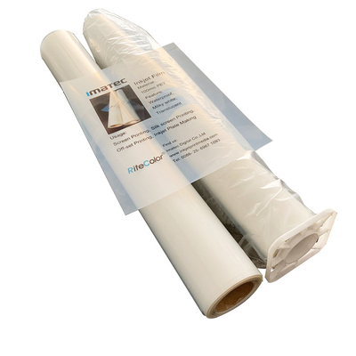 Ekran baskı mürekkep püskürtme filmi pigment ve boya mürekkebi için şeffaf mürekkep püskürtme PET film rulo