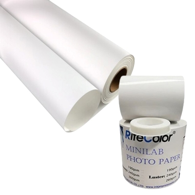 Dijital Baskı Pigman Mürekkep 260gm Satin Mürekkep Atışı RC Fotoğraf Kağıdı Rulo