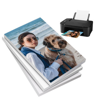 Su geçirmez 240gm Yüksek Parlak Mürekkep Atma Kağıdı 4R/5R Yapraklar Fotoğraf Kağıdı