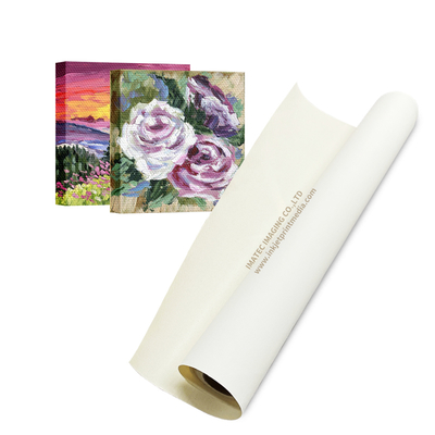 Lateks UV baskı için 380gm Mat PolyCotton Canvas Roll 36-60in Geniş