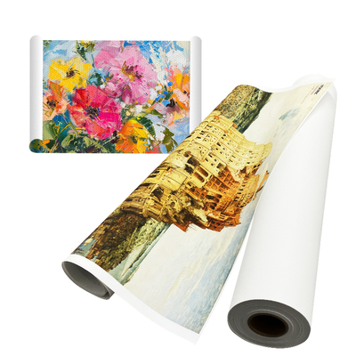 Latex UV Eco-Solvent Yazıcılar için 380gsm Mat Polikoton Kanvas Rulo