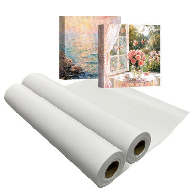 Eko-Solvent, Lateks ve UV Yazıcılar için Asitsiz 280gsm Mat Polyester Kanvas Rulo, Çoklu Boyutlar ve Ücretsiz Numuneler