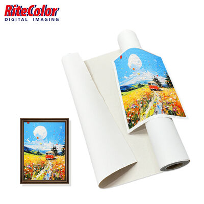 380gm Mat PolyCotton Canvas Roll Inkjet Baskı için Su geçirmez Mat Yüzeyi