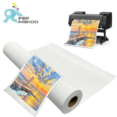 44 inç Profesyonel Güzel Sanat 100% Polyester Canvas Rolls Geniş Format Blank Matte 280gsm Mürekkep Jeti Giclee Baskı için
