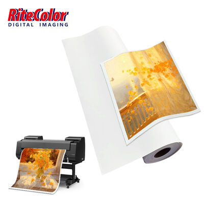 24'' 44'' Su Geçirmez Mat Polyester Mürekkep Püskürtmeli Kanvas 260gsm Çatlamaya Karşı Dayanıklı Hızlı Kuruyan Sulu Kanvas Rulo
