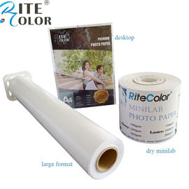 Canon / Epson Dijital Baskı İçin Mürekkep Püskürtmeli RC Parlak Fotoğraf Kağıdı Parlaklık Kağıt Rulo