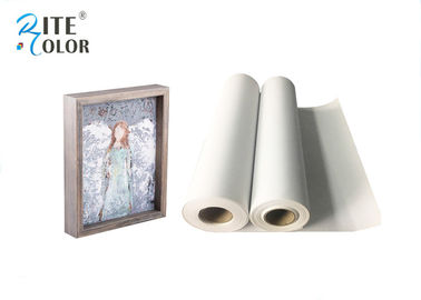 Waterproof 280gsm Matte Polyester Canvas Rolls Single Side For Giclee Inkjet Printing
